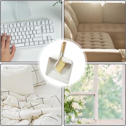 Mini Bezem Stoffer - Kleine Schoonmaakset - Tafelblad Schoonmaken - Ergonomisch Houten Handvat - Compact Ontwerp - Niet Gespecificeerd — thumbnail 4