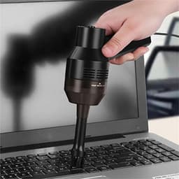Mini Stofzuiger - Computer Reiniger - Bureau Schoonmaken - USB Aangedreven - 20.9 cm - Zwart — thumbnail 2