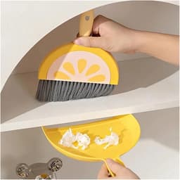 Stofblik en Bezem - Bureau Set - Bureau Schoonmaken - Compact Ontwerp - Kleine Afmetingen - Groen — thumbnail 2