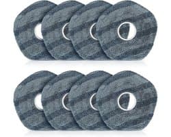 Vervangende mopdoekset compatibel met Eufy X10 Pro Omni en X9 Pro, 8 stuks microvezel, wasbaar