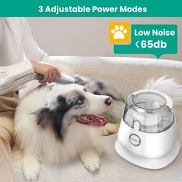 2 In 1 Elektrische Honden & Katten Trimmer & Borstel - Hondentrimmer - Kattentrimmer - Trim Tondeuse - Borstelfunctie - Incl Elektrische Afzuiger - Set Van 5 Verzorgingsmiddelen - 3 Verschillende Standen - Sterke Zuigkracht - — thumbnail 3