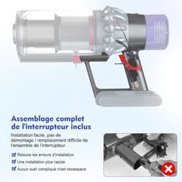 Motorbehuizing/trekkerhendel Ref. 969875-02 Vervanging voor V10 SV12 draadloze stofzuiger, geschikt voor dieren — thumbnail 3