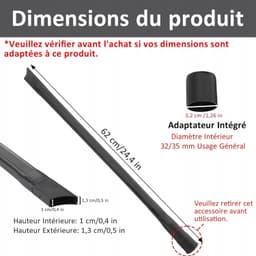 Flexibele Spleetmondstuk 62cm Universeel voor Stofzuiger — thumbnail 2