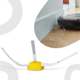 2x Zijborstel voor iRobot Roomba 980 Stofzuigerrobot - Vervangend Onderdeel — thumbnail 2