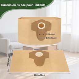 12 stofzuigerzakken voor Parkside PWD 25 PWD 30 PNTS 1400 1500 A1 A2 B1 B2 B3 C1 C4 D1 E2 — thumbnail 3