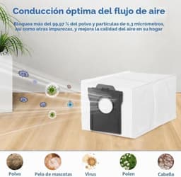 10 Stofzuigerzakken voor Dreame L40s Pro Ultra, L50/L40 Ultra AE, X30 Ultra en meer - Vervangende Stofzakken met 4-laags Filtratie — thumbnail 5