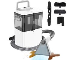 GDE - Vlekkenreiniger – Draagbare Tapijtreiniger - Meubelreiniger – Natzuiger voor Bank, Tapijt, Auto en Bekleding – Dubbele Watertank