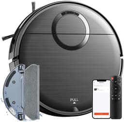 Teendow T7S robotstofzuiger en dweil, 2000Pa krachtige zuigkracht, 230ml watertank, slimme app- en spraakbediening, 100 min looptijd, zelfopladend, 4 reinigingsmodi, obstakelvermijding, ideaal voor huisdiereigenaren — thumbnail 1