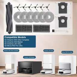 18-delige Accessoirekit Geschikt voor Dreame X40 Ultra Complete/L40 Ultra/X40 Master & Mova P50 Pro Ultra Stofzuigerrobots — thumbnail 2