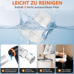 Draagbare Kruimeldief - Mini Stofzuiger - Auto Interieur Reinigen - 4-in-1 Multifunctioneel - 20.000 Pa Zuigkracht - Zwart — thumbnail 4