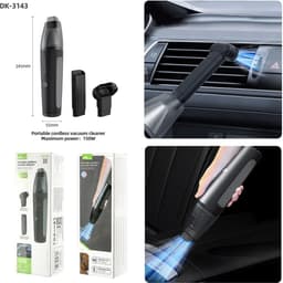 Handstofzuiger accu - 2-in-1 mini - draadloos en USB-oplaadbaar - ideaal voor auto en huis - ShopVlot — thumbnail 5