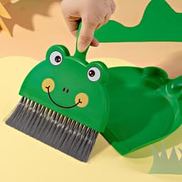 Mini Stoffer Blik - Kleine Set - Bureau Reinigen - Verzonken Clip Design - 23 x 18 cm - Groen — thumbnail 4