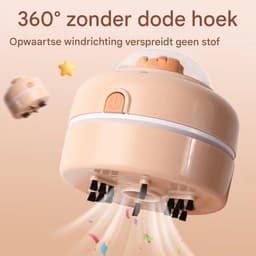 Mini Bureau Stofzuiger - Compacte Reiniger - Snel Kruimels Verwijderen - Draadloze Vrijheid - 8.5 cm Hoog - Capybara — thumbnail 5