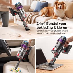 Lubluelu G10 Draadloze Steelstofzuiger 40Kpa- 5 in 1 Handstofzuiger - Zelfstaand Design - 45 Min Gebruikstijd - Verwijderbare Batterij- Anti-klit Borstel - HEPA-filter - LED-koplampen — thumbnail 5