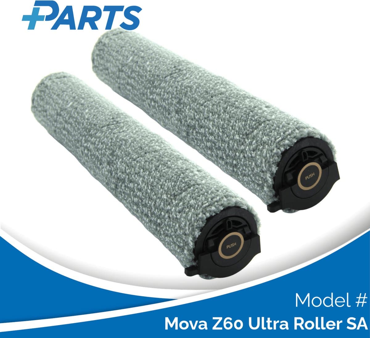 Mova Z60 Ultra Roller SA Dweilborstels (2 Stuks, Plus.Parts® alternatief voor MV-Z60URC-MROLL) — afbeelding 1