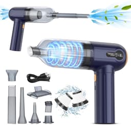 SnelShoppen - Handstofzuiger 15000PA Draadloze Autostofzuiger 3-in-1 Mini Licht Stofzuiger met LED-display USB Oplaadbaar Stofborstel Spleetmondstuk v — thumbnail 1
