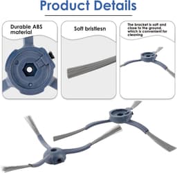 (6 stuks) C20 Omni zijborstels Geschikt voor Eufy C20 Omni Robot Vacuüm, Rand Vegen Borstels, Nylon Hoekborstel, Vervanging Zijborstel Onderdelen Accessoires, Hoekborstel — thumbnail 4