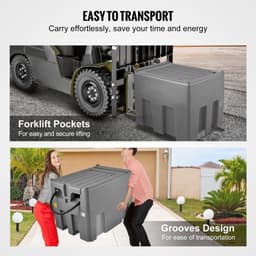 Draagbare Dieseltank - Mobiele Brandstoftank - Capaciteit 440 L - Automatische Pomp 12 V DC 140 W - Toerental 2600 tpm - Slang 4 m - Voor Diesel/benzine - Grijs — thumbnail 4
