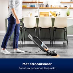 BISSELL CrossWave HF2 Pro Steelstofzuiger met Dweilfunctie - Vloerreiniger met Snoer - Lichtgewicht Vacuum Cleaner - Reinigingsmachine voor Harde Vloeren - 2 in 1 Stofzuiger & Dweil - Extra Krachtige Motor 46aW - Incl. 2 Filters & 1 Brushrol - 3848N — thumbnail 4