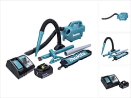 Makita DCL 184 RM1 accustofzuiger 18 V 54 mbar 0,5 l + 1x accu 4,0 Ah + oplader — thumbnail 1