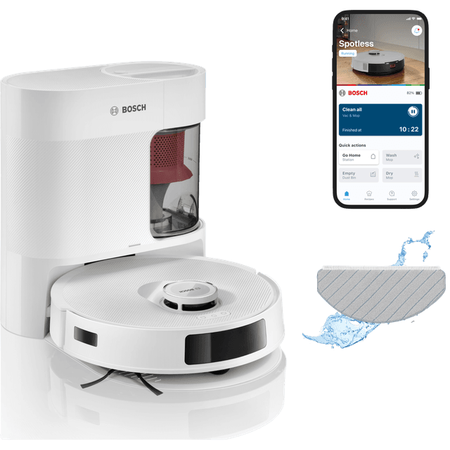 BOSCH BCRD2W - Robotstofzuiger - Met Dweilfunctie - Wit