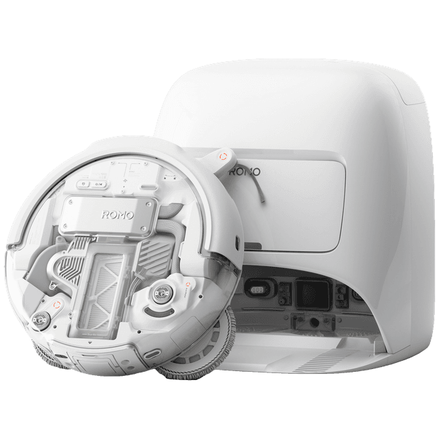 DJI ROMO A (Water Tank Version)(EU) - Robotstofzuiger - Met Dweilfunctie - Wit & Transparant