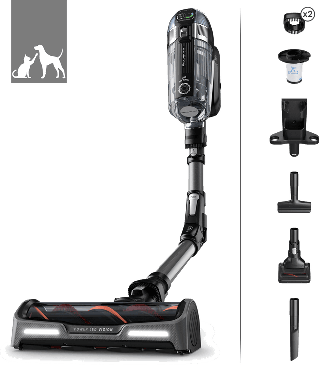 ROWENTA RH99A9 X-Force Flex 14.60 - Steelstofzuiger incl. kruimelzuiger - Accuduur 70 min - Zwart & grijs