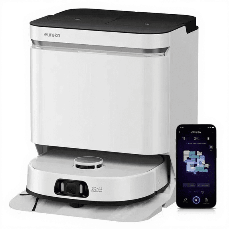 Eureka J15 Pro Ultra robotstofzuiger met dweilfunctie, 16200 Pa, anti-wraptchnologie, vloeistofdetectie & borstelheffing, 75 °C heetwaterreiniging, zelfreinigend — afbeelding 1