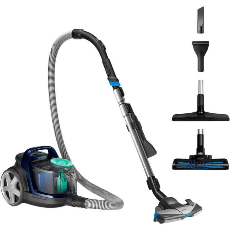 Philips Stofzuiger zonder Zak FC9556/09 - Alle Vloertypen - Sterke Zuigkracht - Met H13 Allergiefilter - 3 Extra Mondstukken - Blauw — afbeelding 1