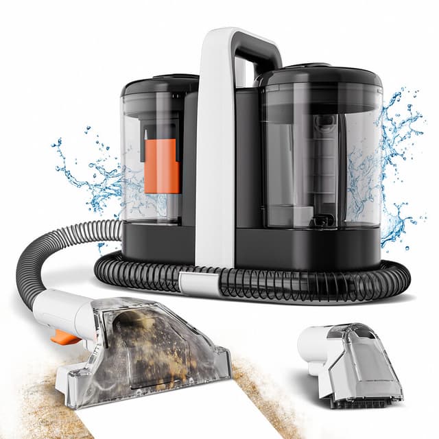 OMESER W07 Handstofzuiger voor tapijt 600W, 15Kpa, met snoer, natte stofreiniging voor bank, huisdieren en auto