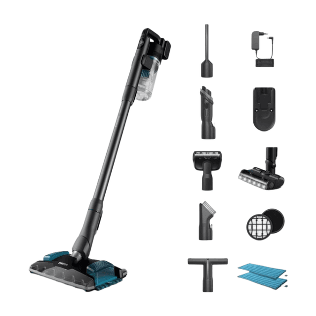Philips XC8055/01 8000-serie snoerloze steelstofzuiger - PowerCyclone 8 - digitale motor - 2-in-1 steel- en handstofzuiger - anti-klit-mondstuk