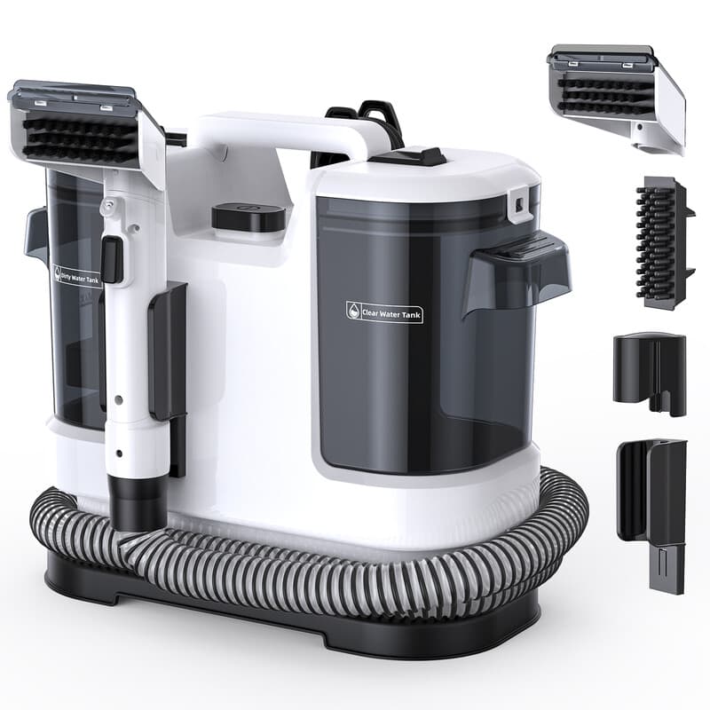 Lubluelu V6 waszuiger/natzuiger, 450 W tapijtreiniger met 13500 Pa zuigkracht, bekledingsreinigerapparaat en vlekverwijderaar, grote tank & lange kabel, voor tapijt, bank en bekleding — afbeelding 1