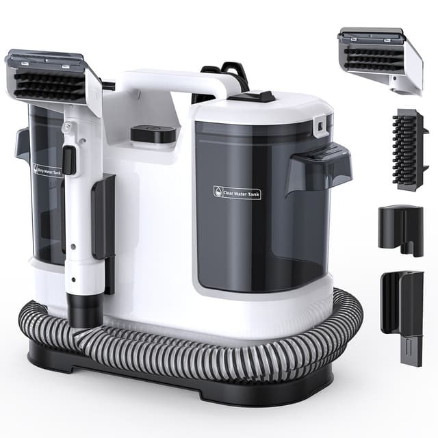 Lubluelu V6 waszuiger/natzuiger, 450 W tapijtreiniger met 13500 Pa zuigkracht, bekledingsreinigerapparaat en vlekverwijderaar, grote tank & lange kabel, voor tapijt, bank en bekleding