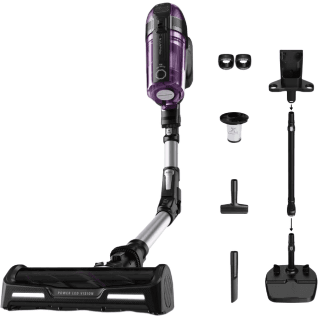 Rowenta X-Force Flex steelstofzuiger - 185 W digitale motor - Flex-technologie voor onder meubels - Tot 35 minuten accuduur - Uitneembare in-schuifbare accu - LED-koplamp