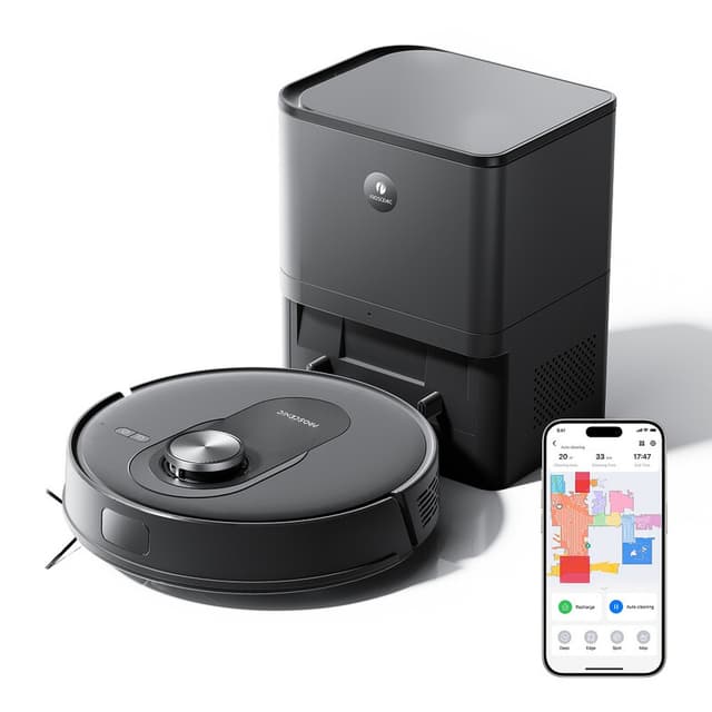 Proscenic Q8 Max robotstofzuiger met dweilfunctie, 6000 Pa, 200 min, robotstofzuiger met afzuigstation, 3 liter stofzak, intelligente lasernavigatie met 5 kaarten, app-bediening, Alexa