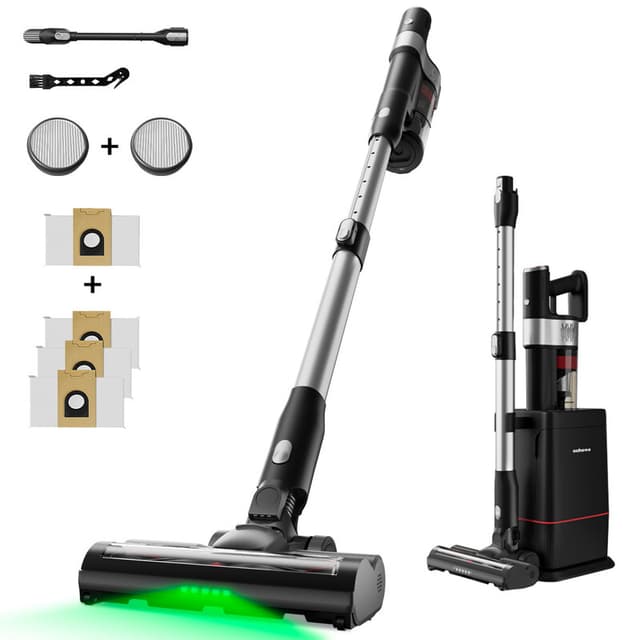 ochama Zelfreinigende Stofzuiger, Draadloze Handstofzuiger, 350W Sterke Zuigkracht, 28kPa, 35 Minuten Werktijd, 180° Plat Liggend, Zichtbaar Groen Licht, 5-Laags Filtratie, Huishoudelijke Stofzuiger