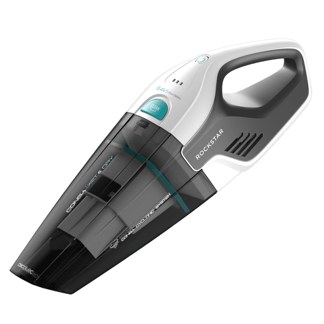 Cecotec Conga Rockstar Hand 8,4 V draadloze handstofzuiger - nat & droog handstofzuiger, zakloze cycloontechnologie, 500 ml stofbak, zeer efficiënt filter met meubel- en kierenborstels voor huis & auto