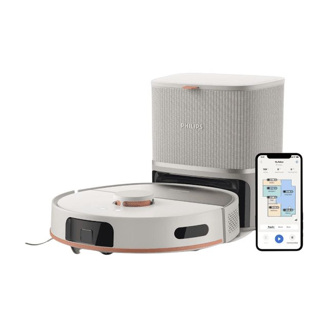 Philips XU5100/20 robotstofzuiger - 2-in-1 stofzuigen en dweilen - lasernavigatie - krachtige zuigkracht - app-bediening