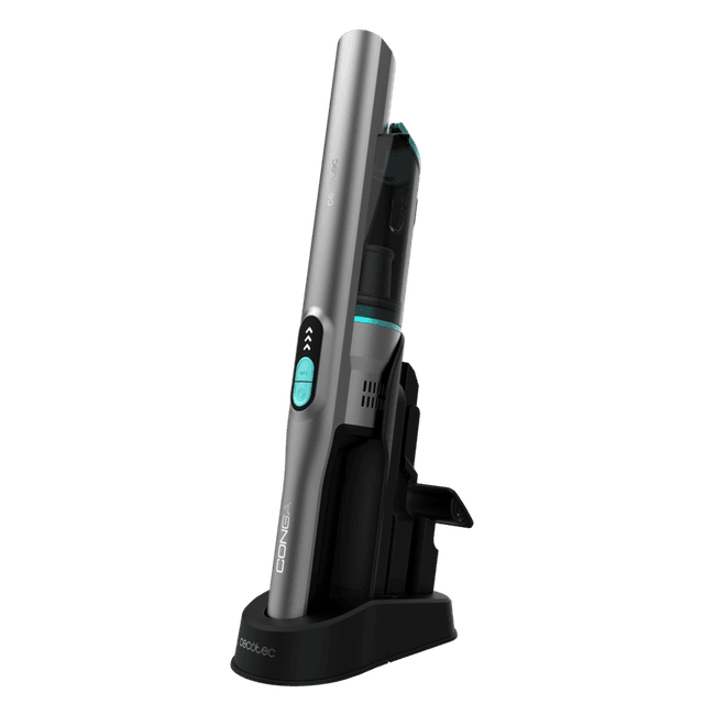 Cecotec Conga Rockstar Micro+ Turbo handstofzuiger - 210 W digitale borstelloze motor, 20 kPa zuigkracht, 40 min looptijd, draadloze handstofzuiger met gemotoriseerde matras- en meubelmondstuk voor huis en auto