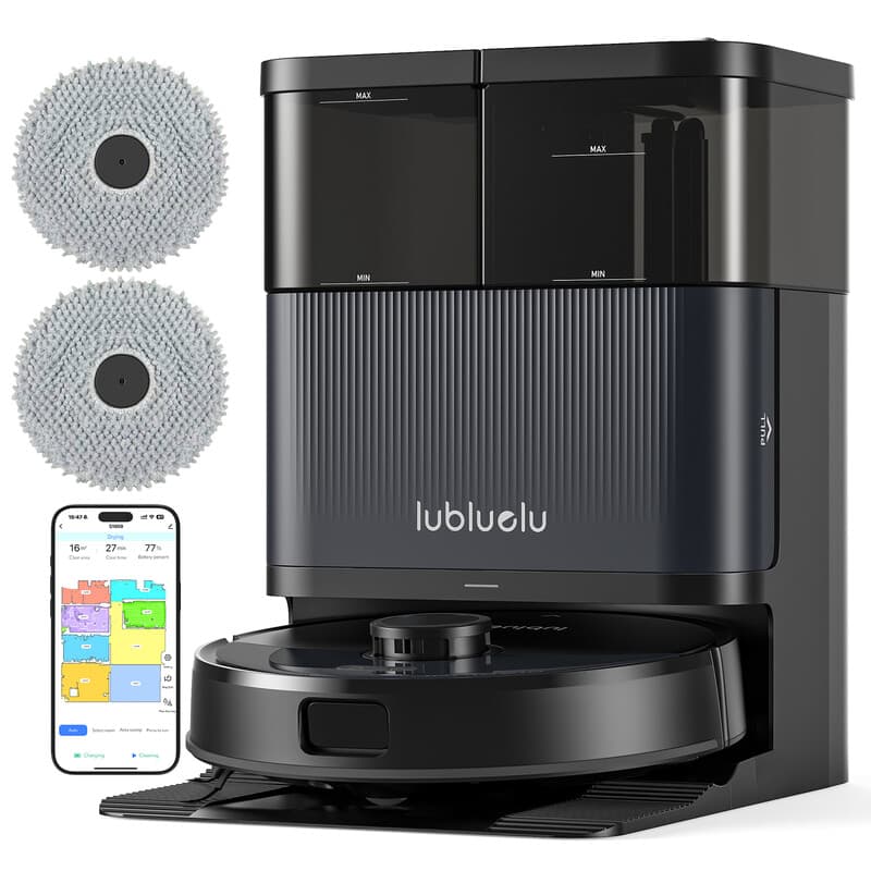 Lubluelu S1000 Ultra+ robotstofzuiger met LiDAR en alles-in-één station met dweilfunctie, 10.000 Pa, 55 dB, app-bediening, ideaal voor dierenharen, tapijten en harde vloeren — afbeelding 1