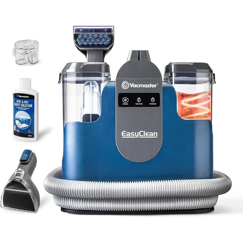 Vacmaster SCC1201H Verwarmde Sproei-extractiereiniger voor Tapijt en Bekleding, 500 W W, Dubbele Tanks 1,6 L/0,95 L, Zelfreinigende Slang van 1,8 m, voor Banken, Trappen en Autostoelen — afbeelding 1