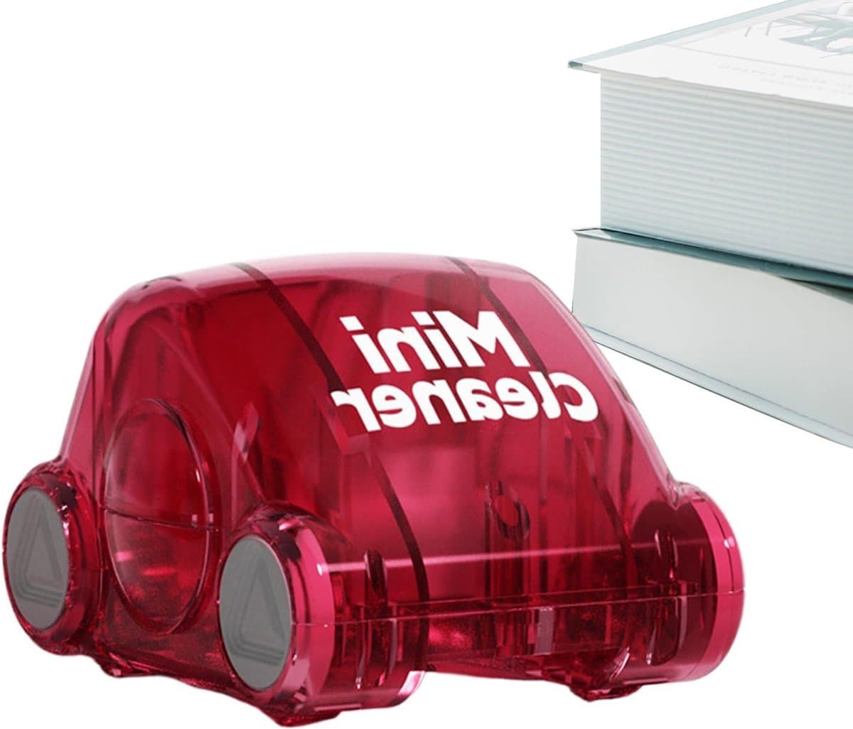 Bureaureiniger - Mini stofzuiger - Bureau opruimen - Compact en draagbaar - 8 x 8 x 6 cm - Rood — afbeelding 1