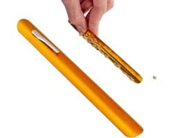 Tafel kruimelborstel - Kruimelverzamelaar - Tafels schoonmaken - Compact en draagbaar - 15 cm lang - Goudkleurig