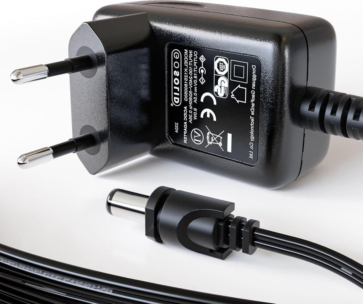 Oplader Kruimelzuiger - Stroomadapter Vervanger - Apparaat Opladen - Compact Reisformaat - 1.5 Meter Kabel - Zwart — afbeelding 1