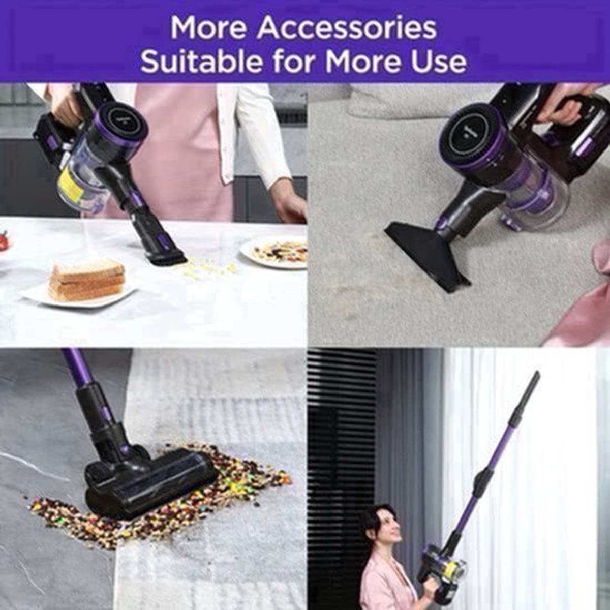 Yanhama H3 Wireless Vacuum Cleaner, Handheld Vacuum Cleaner, 7-level Filtration System, 180° Flexible Steering, Compatible with Multiple Accessories for Various Scenarios. Deep Cleaning Of Household, Pet Hair, Sofa And Floor — afbeelding 1