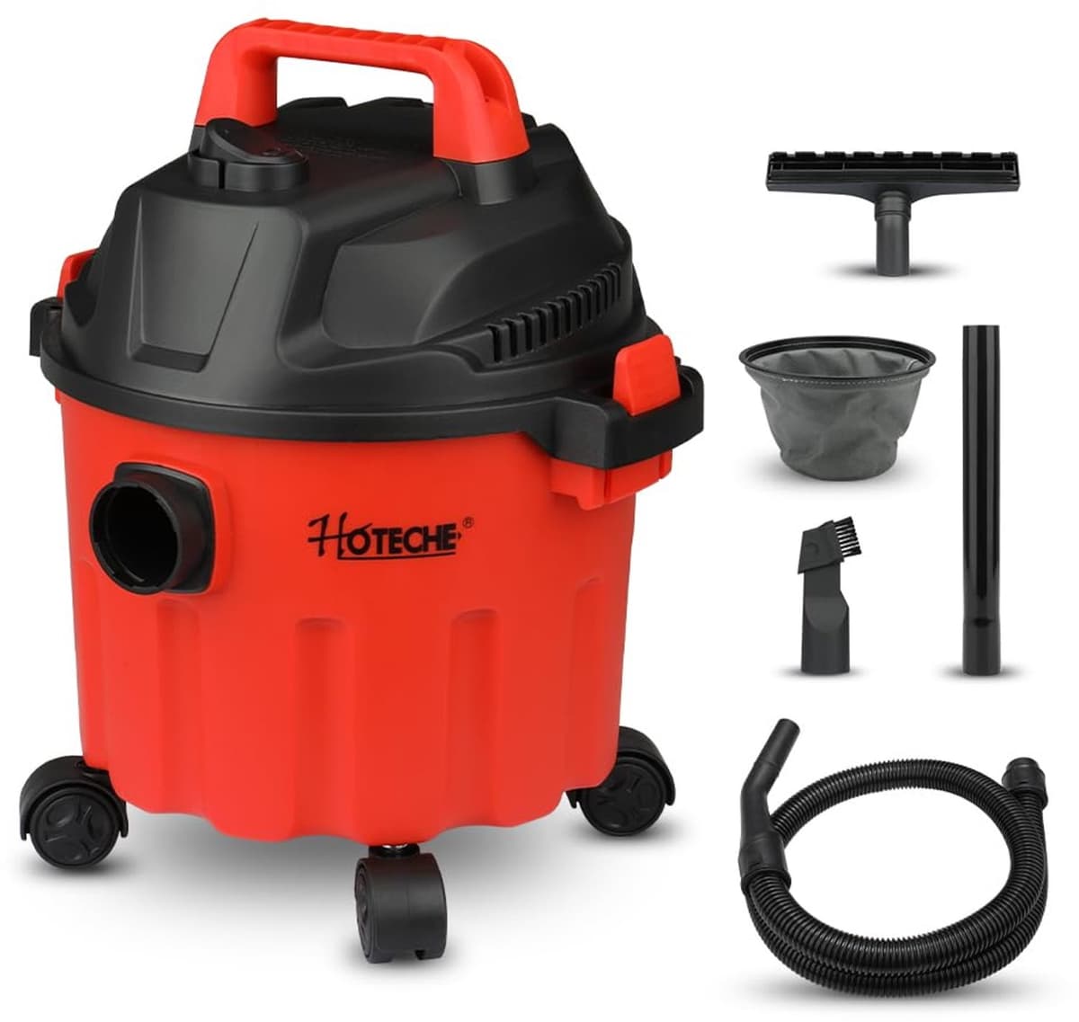 Nat en droog stofzuiger - 800 W motor - 10 liter tank - Rood — afbeelding 1