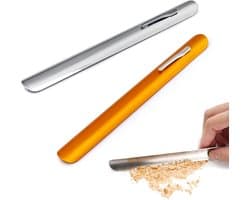 Kruimelverzamelaar Roestvrij Staal - Tafelreiniger Keuken - Snel Tafel Schoonmaken - Met Handige Clip - 15cm Lengte - Goud en Zilver