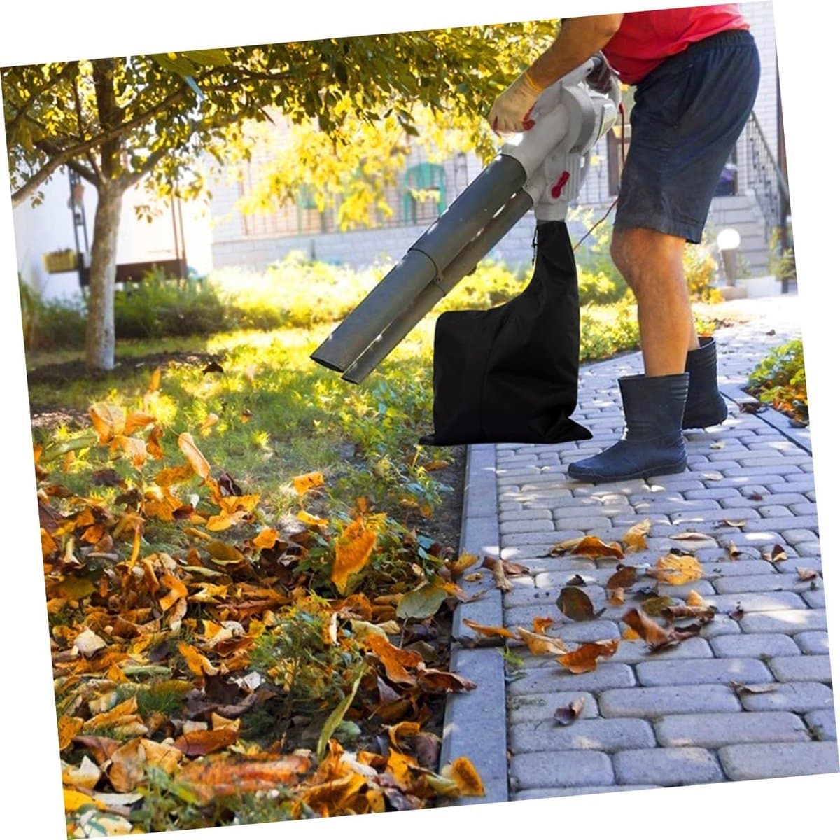 Bladblazer Opvangzak - Vacuüm Opbergtas - Tuinresten Verzamelen - Hittebestendig Corrosiebestendig - 60 x 44 x 0.3 cm - Zwart — afbeelding 1