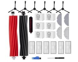 Accessoirekit Geschikt voor Roborock S8 Pro Ultra robotstofzuiger: vervangingsonderdelen, 6 stofzakken, 6 filters, 6 zijborstels, 4 dweilpads, 1 reinigingsborstel (2 beoordelingen)
