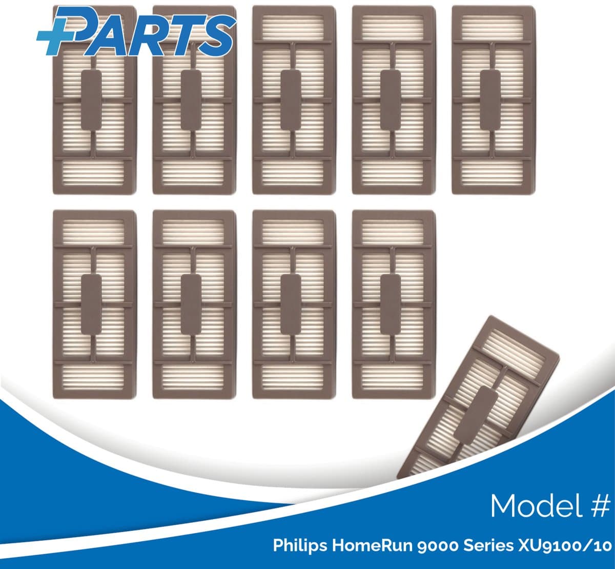 Philips HomeRun 9000 Series XU9100/10 Filters (10 Stuks, Plus.Parts® alternatief voor XV1492/10) — afbeelding 1